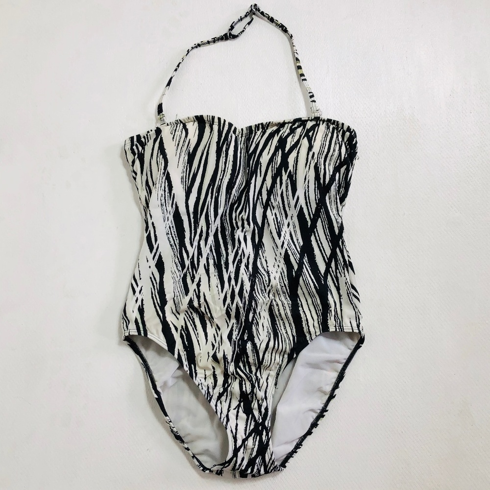 SHAPE FX Womens Swimsuit Size 10 One Piece Halter